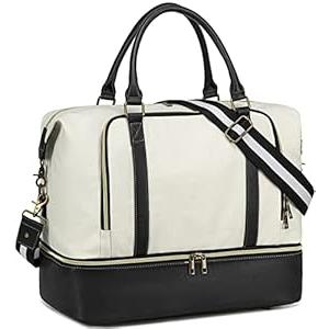 CAMTOP Women Ladies Travel Weekender Bag Overnight Duffel Carry-on Tote Bag fit 15.6 Inch Laptop Computer