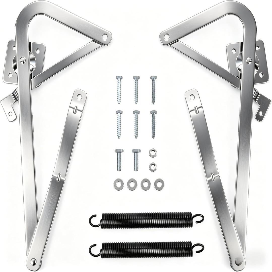 55-2 Attic Ladder Hinge Arms with Springs - Replacement Kit Compatible with Werner MK5, WU2210, W2208, W2210 (Manufactured After 2010)