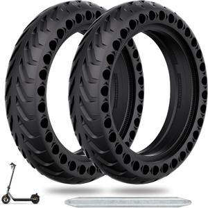50/75-6.1 Scooter Tire, 2pcs 8 1/2 x2 Solid Tires, Replacement Wheel Compatible with All 8.5inch Scooter Tires