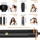 OKWRAP 5 in 1 Negative Ionic Hair Dryer Brush, Hot Air Styler with Auto Wrap Curler, Detachable Blow Dry Brush for Drying, Curling, Straightening & Smoothing