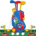 Liberry Toddler Golf Set for 2 3 4 Years Old Boys Girls, Upgraded Kids Golf Clubs Set with Cart, Putting Mat, Outdoor Indoor Sports Toy Birthday Gift, Blue