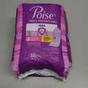 Poise Incontinence & Postpartum Pads for Bladder Leaks, 5 Drop Maximum Absorbency, Long Length, 12 Count