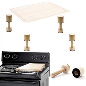 Cutting Board Adjustable Feet, Wood Adjustable Feet for Countertop Cutting Board- Kit to Elevate and Skid-Proof Your Chopping Boards (Not included Boards)