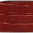 MEEDEE Rust Velvet Ribbon 5/8 Inch Single Face Nylon Velvet Ribbon 25 Yards Rust Red Velvet Ribbons for Christmas Tree, Ornaments, Gift Wrappig, Rustic Wreath, Invitations, Bouquet, Sewing Crafts