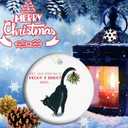 Hope Your Christmas is Meowy & Bright - 2025 Black Cat Christmas Ornament, Funny Feline Holiday Decor, Cute Kitty Gift for Cat Lovers, Whisker Wonderland Tree Decoration (C3)