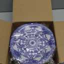 Nitial 120 Pcs Blue and White Flower Paper Plates 9 Inch Chinoiserie Disposable Square Plates Bulk Blue and White Decorative Dinner Dessert Tableware for Wedding Birthday Tea Party Supplies(Round)