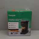 Single Serve Coffee Maker, Iced and Hot Coffee Machine for K Cup & Grounds, Compact Design, 40oz Removable Water Reservoir, 6 to 24 Oz Brew Sizes, Fits 7.3" Travel Mug, Black