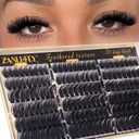 Volume Lash Clusters 80D 100D 120D Thick Cluster Eyelash Extensions 10-20mm Long Wispy Eyelash Clusters 3D Full Individual Lash Extensions DIY Cluster Lashes at Home by zanlufly
