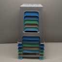 Leinuosen 6 Pcs Plastic Stool for Classroom 18 Inch Stackable School Stools Modern Portable Nesting Chair for Kids Students Classroom School Home Office (Morandi)