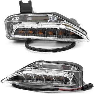 Nakkaa Front Bumper Light Assembly Compatible with Q50 Sport 2014 2015 2016 2017 2018 2019 2020 Turn Signal Lamp Fog Light DRL Sequential Left and Right 261354GA1A 261304GA0A
