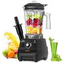 LEITTO Blender 1800W, Professional High Speed Countertop Blender with Durable Stainless Steel Blades, 60oz BPA Free Blender for Shakes and Smoothies, Nuts, Ice and Fruits, Dishwasher Safe
