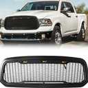 Grille Front Bumper Honeycomb Grill For 2013-2018 Dodge Ram 1500 2019-2021 Ram 1500 Classic Matte Black Grill With Led Lights