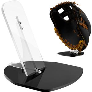Baseball Glove Display Stand Softball Glove Desk Mount Holder - Acrylic Batting Gloves Storage Organizer Rack for Baseball Collectibles Memorabilia Club Fans Sports Team Dcor Gift