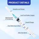 100Pack 2.5ml Luer Lock Syringes Supplies with 23Ga 1Inch, Individually Sealed Packed