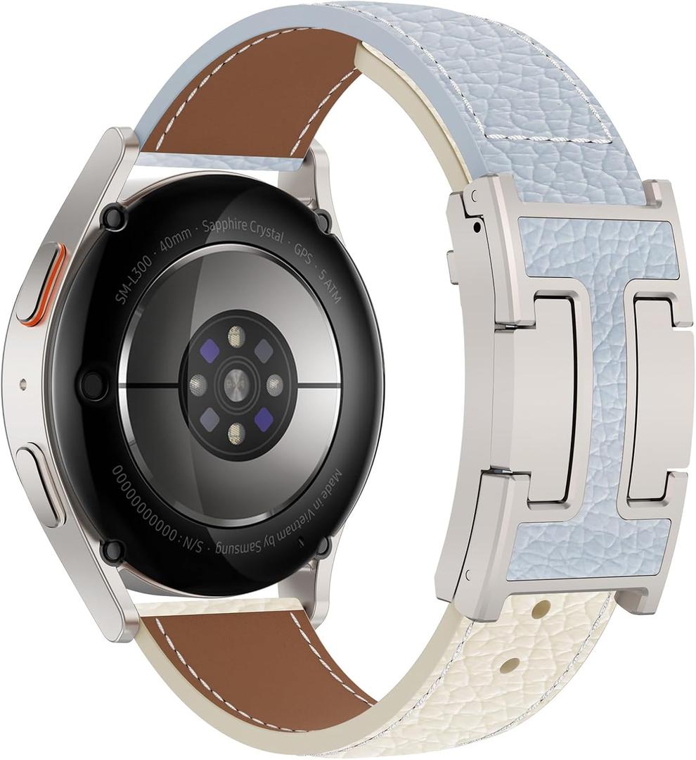 Leather Magnetic Watch Band Compatible with Samsung Galaxy Watch 9 Band