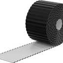 WORKPRO 6 inch × 40 feet Corrugated Metal Garden Edging, Black Landscape Edging Border, Flexible & Rust-Resistant, Easy to Install for DIY Lawn, Flower Bed, Gardens Fence