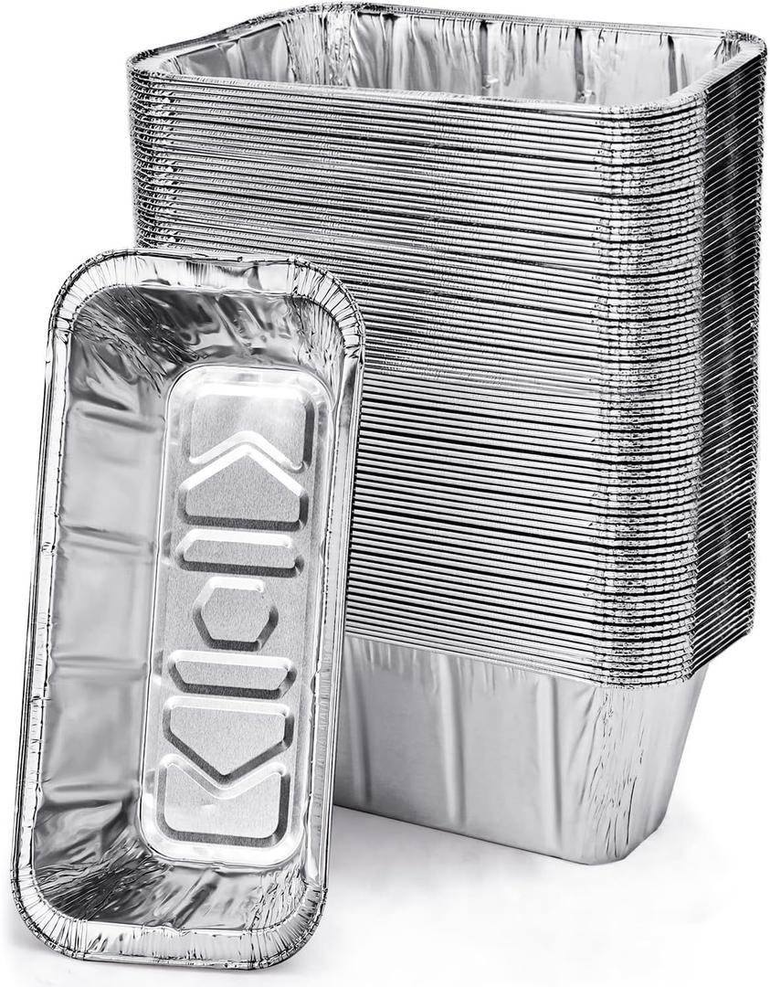 50Pack 5017 Grease Cup Liners for Blackstone Griddle, Disposable Aluminum Foil Drip Pan for Blackstone Accessories 17 22 28 36 Inch, Grease Catcher Grease Tray for Blackstone Rear Grease Trap