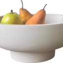 OAKOA Concrete Fruit Bowl for Kitchen Counter - Large Decorative Bowls for Home Decor - Modern Key Bowl for Entryway Table - Pedestal Bowl for Keys (Gray)