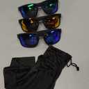 KALIYADI Polarized Sunglasses for Men and Women Vintage Style Sun Glasses for Fishing Running Driving with UV Protection ((3 Pack) Dark Blue/Green/Orange)