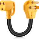 Kanayu 50Amp to 30Amp RV Power Adapter Cord Compatible with NEMA 6-50P to TT-30R, 240V 3 Prong 50A Welder Male Plug to 30A RV Female Receptacle, Generator RV EV Charger Power Cord Adapter, ETL Listed