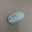 TECKNET Wireless Mouse for Laptop, 2.4G Quiet Computer Mouse with USB Receiver, 4 Buttons Portable Cordless Mice for Chromebook, Laptop, PC, Mac, 800/1200/1600 DPI - Mint Green