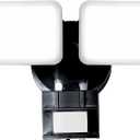 30W LED Security Lights Motion Sensor Light Outdoor, 180 Degree, 2600 LM, 5100 K, ETL Water Resistant, 2 Head Motion Detector Flood Light for Garage, Yard, Porch (Black)