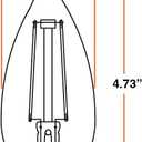 Sylvania B10 Clear LED White Filament Bulb, 3.5W, Dimmable, 350 LMS, Medium Base, 2700K, Soft White - 4 Pack (42258)