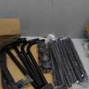 Metal Standing Clothes Rack, Rolling Clothing Rack for Hanging Clothes, Portable Clothes Rack with Storage Shelves, Black