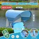 XL Universal Wind-Resistant Chair Umbrella Canopy, Extra Large Foldable UPF 50+ Sun Shade Attachment with Adjustable Clamp, Fits Most Beach, Camping, Lawn, Sports, Zero Gravity Chairs, Patented