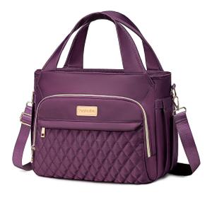 Yunkevivo Lunch Bag Lunch Box Women - Insulated Lunch Tote Bag for Women Men, Leakproof Large Womens Lunch Bags for Work, Lunch Cooler Bag for Adult with Side Pocket for Picnic, Hiking, Beach (Purple)