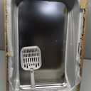 High-Sided Stainless Steel XL Cat Litter Box for Cats