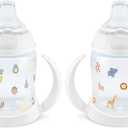 NUK Learner Cup, 6+ Months, Fun Fruits and Animals,  Exclusive Collection, 5 Oz, Pack of 2 – BPA Free, Soft Spout, Spill Proof Sippy Cup