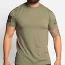 Grunt Style Basic Crew Men's T-Shirt (Military Green, Large)