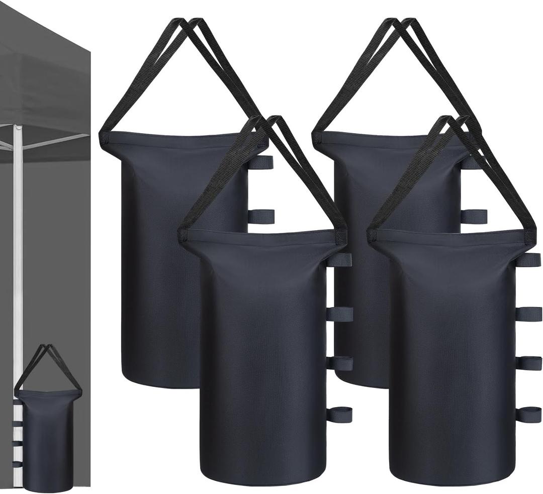 Canopy Tent Weights Sand Bags (200 lbs) Set of 4, Heavy Duty 1680D Canopy Weights Sandbags for Instant Outdoor Canopy, Pop Up Sun Shelter, Gazebos, Sunshade