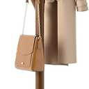 GREENSTELL Coat Rack with 8 Hooks, Wooden Coat Rack Freestanding with Shelf, Coat Tree with 4 Height Options 50.5"-72.6", Coat Hanger Stand for Bags, Clothes, Umbrellas, Hats, in Home, Brown