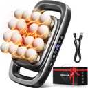 2026 New 16-Head Deep Tissue Percussion Massage Gun  Quiet Muscle Massager for Full Body, Up to 30 Intensity Levels, Cordless Rechargeable for Back, Legs, Shoulders & Recovery.Black