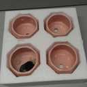 4 Inch Succulent Planter Ceramic Pot for Indoor Plants - Flower Pots with Drainage Hole - Set of 4, Pink