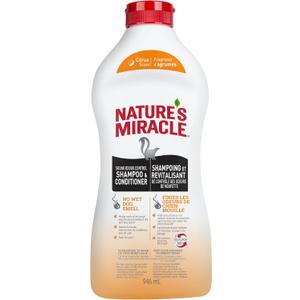 2 x Natures Miracle Skunk Odor Control Shampoo & Conditioner Citrus Scent, 32 fl oz