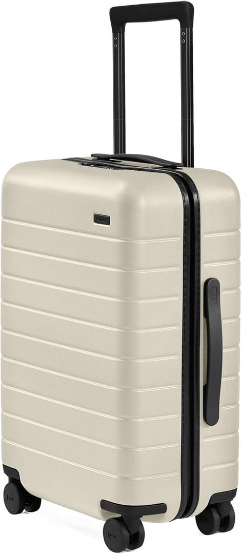 Away Carry-On Luggage, Lightweight Hardside Suitcase with Spinner Wheels, 22 Inch Airline Approved, TSA Lock, Salt White Matte, Medium