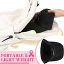 Handepo 20 Pcs Breast Cancer Awareness Baseball Cap with Ribbon Print Adjustable Hat with Hook and Loop for Women Men (as pictures show, Black)