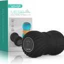 VOYOR-HEALTH Vibrating Peanut Massage Ball Roller, Electric Double Lacrosse Massage Ball with 4 Intensities for Muscle Pain Relief, Rechargeable Deep Tissue Massage, Yoga Sports Fitness MB300 (Black)