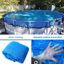 21-Feet Round Leaf Net Cover for Above Ground Pools, Fits 18 Round Pool, Works Well with Solar Covers, Keeps Leaves Out of Your Pool- 21ft Blue