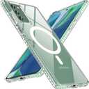 OWKEY Case for Samsung Galaxy Note 20,Magnetic Galaxy Note 20 Phone Case [Compatible with MagSafe] Anti-Fingerprint Translucent Shockproof Protective Case for Samsung Note 20 (Clear)