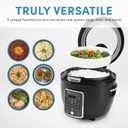 Aroma Professional Touch Glass Lid, Food Steamer, Slow Cooker, Multicooker with 11 Preset Functions, Steam Tray, Measuring Cup, Rice Spatula, 20 Cooked