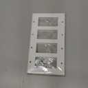 CML 4Gang Decorator Wall Plates, 4 Pack Electrical Outlet Receptacle Covers and Switch Plates, Standard Size 4.5”x8.23”, Impact Resistant, UL Listed, White