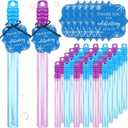 Soulchen 24 Pcs Large Snowflake Bubbles Wands 10.6" Winter Bubble Wands Bulk for Kids Snowflake Bubble Party Favors Valentine's Goody Bag Stuffers Classroom Exchange Prizes Piata Winter Themed Toy