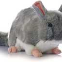 Cute rabbit 12 Inch Chinchilla Plush Toy Stuffed Animal Toy Plush Animal Doll (Gray)