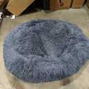 Comfort Donut Dog Bed for Small Dogs, Cat Bed & Pet Bed for Indoor Use, Medium Size with Soft Plush, Round Dog Beds for Large Dogs and Cats (Gray, 32''Lx32''Wx8''Th)