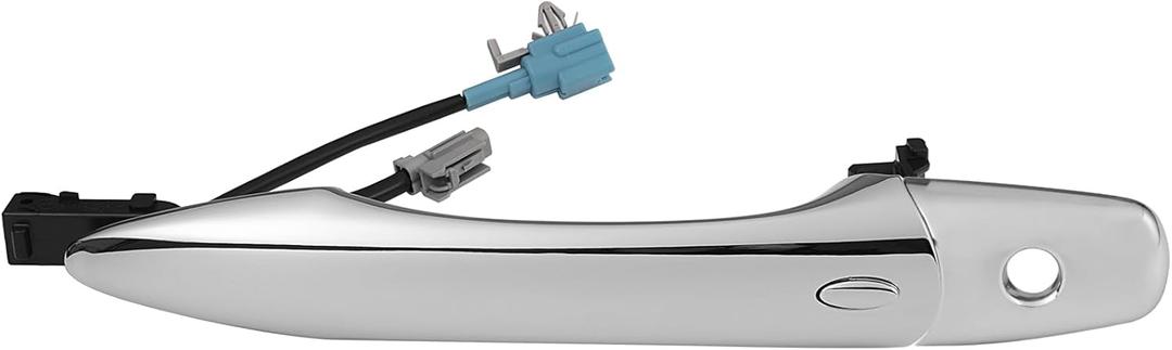 Front Left Driver Chrome Exterior Door Handle (w/o Light) for 2008-2020 Infiniti EX35 EX37 FX37 FX50 M35H M37 M56 QX50 QX56 QX60 QX70 QX80, Replaces OE# 806401BA0A 806461BA0A - w/ Smart Key Entry