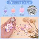 2 x 1100PCS 6mm Smooth Mixed Color Acrylic Round Craft Beads Spacer Beads with Hole for DIY Bracelet Necklace Earrings Keychain Women Jewelry Making Supplies,Smooth Pink-Purple Series